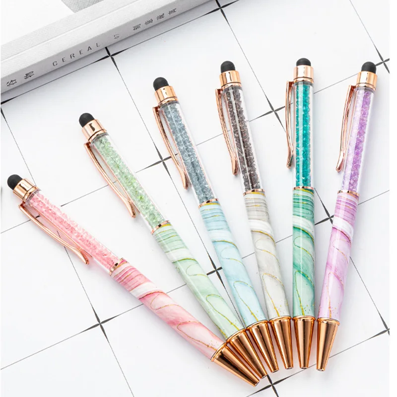 

10pcs Roller Ballpoint Pen Office School Supply Stationery Crystal Diamond Metal Creative Kawaii Spinning Nurse Wedding