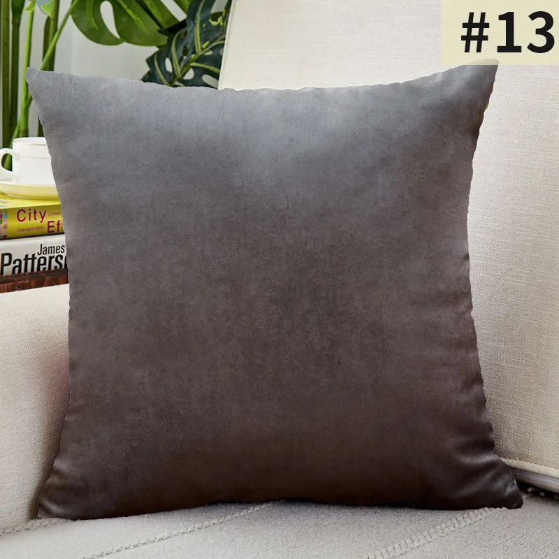 Luxurious Velvet Solid Color Decorative Throw Pillow Cover for Sofa and Living Room Decor