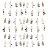 Scale 1:100 Miniature Figures Model People For HO Railway Train Building Architecture Scene Layout Diorama Kits 50Pcs 6