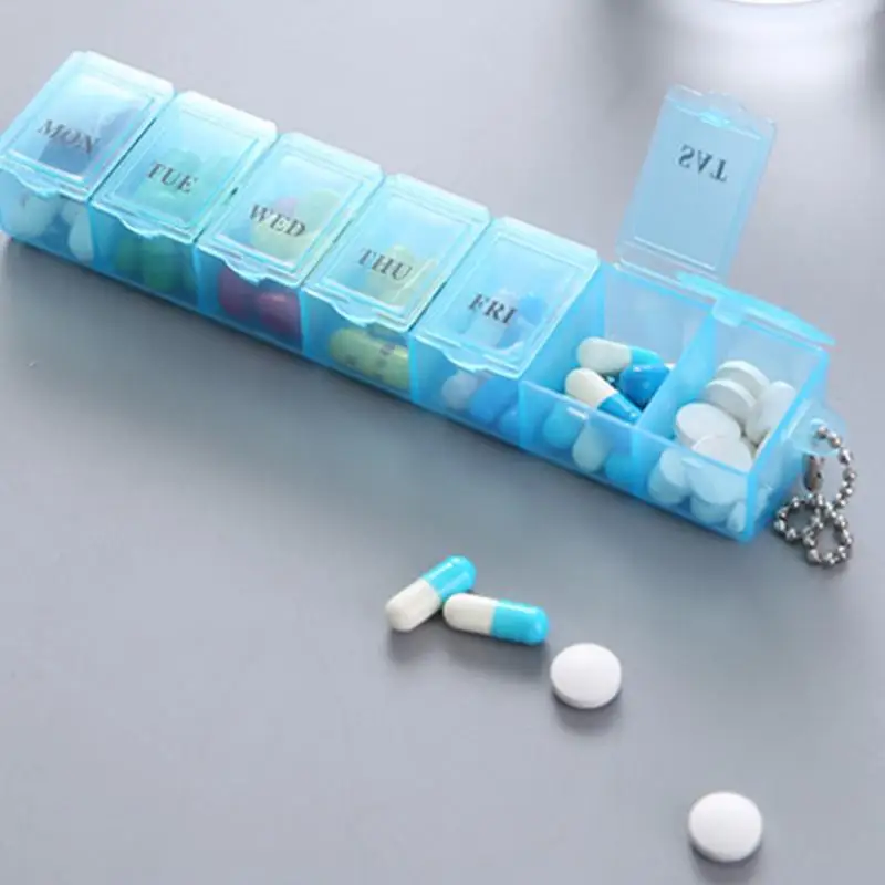 Pill Box Clear Travel Pill Organizer Dust Proof Pill Organizer Mini Pill Sorter Stylish Medicine Organizer 7 Cells Pill Boxes