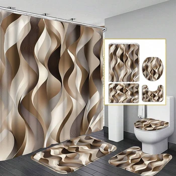 Striped Bathroom Decor Set 1