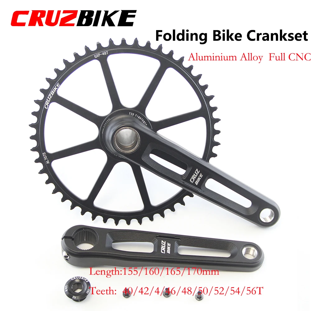 CRUZbikeFoldingBikeCranksetUltralight155160165170175mmHollow