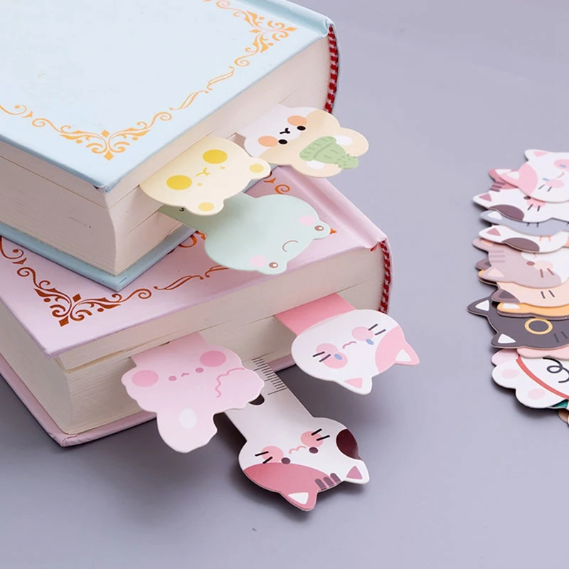 50 Pcs Kids' Animal-Themed Bookmarks - Cute, Durable, & Practical Reading Aids/Rulers Durable