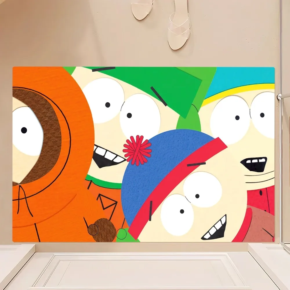 Funny Cartoon S-South Cute Park Floor Mat Bedroom Kitchen Door Bath House Super Absorbent Foot Non-slip 3