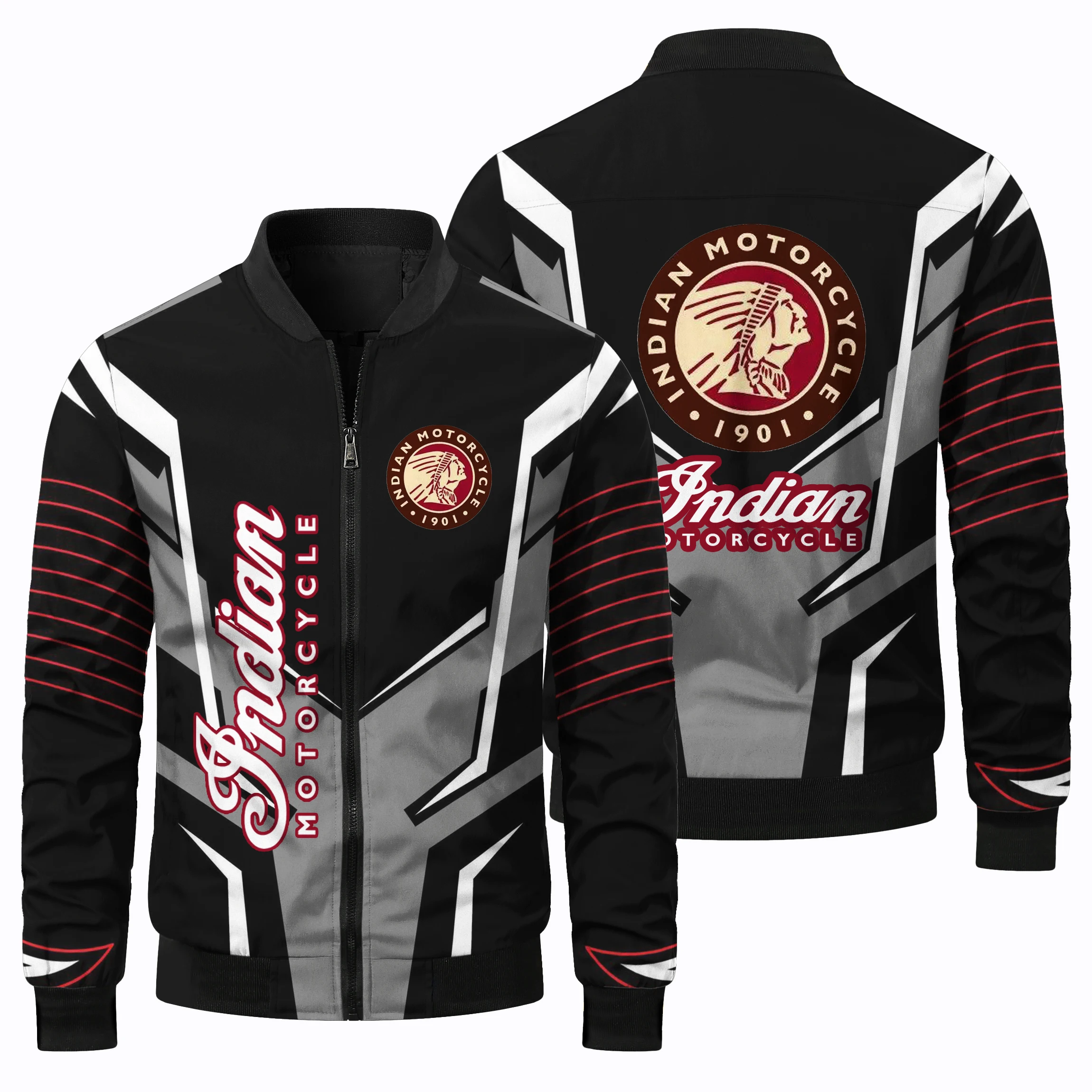 thumbnail image 2 of Chaquetas de primavera y otoño para hombre Chaquetas con estampado 3D Chaquetas para ciclismo, acampada, todoterreno y al aire libre Chaquetas clásicas de carreras, 2 of 5
