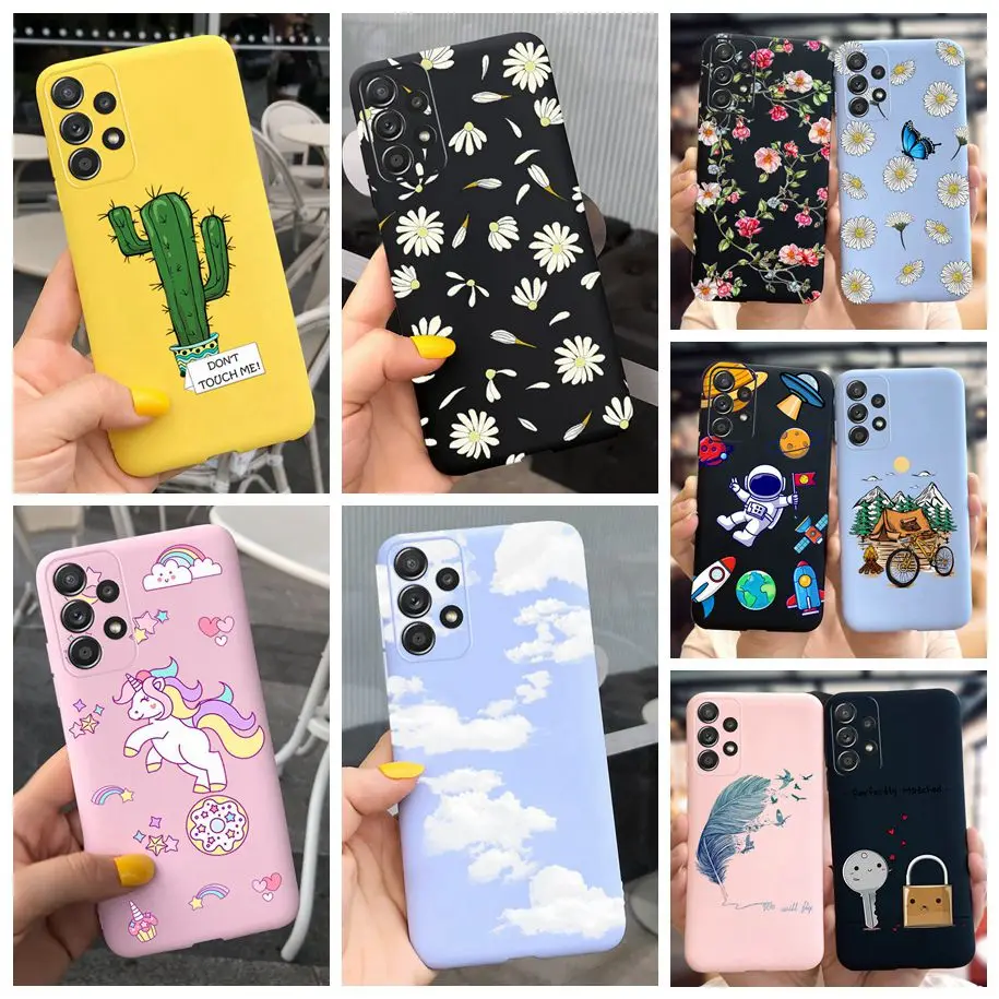 Per Samsung Galaxy A13 4G Custodia Cute Daisy Cactus Custodia Per Telefono Verniciata Per Samsung A13 2022 A 13 Galaxy A13 Funda Soft Silicon Coque