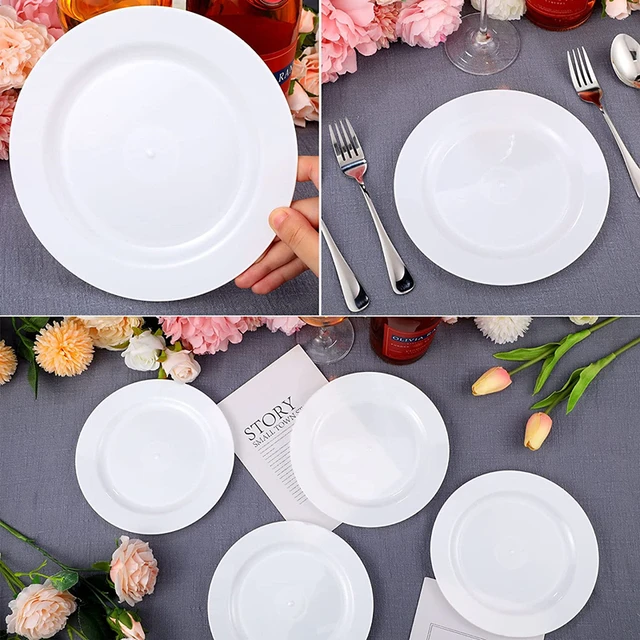 Compostable Disposable Plates 50 Pcs for Party Barbecue Cake Disposable  Dishes, Birthday Restaurant 6 Inch Disposable Plate - AliExpress