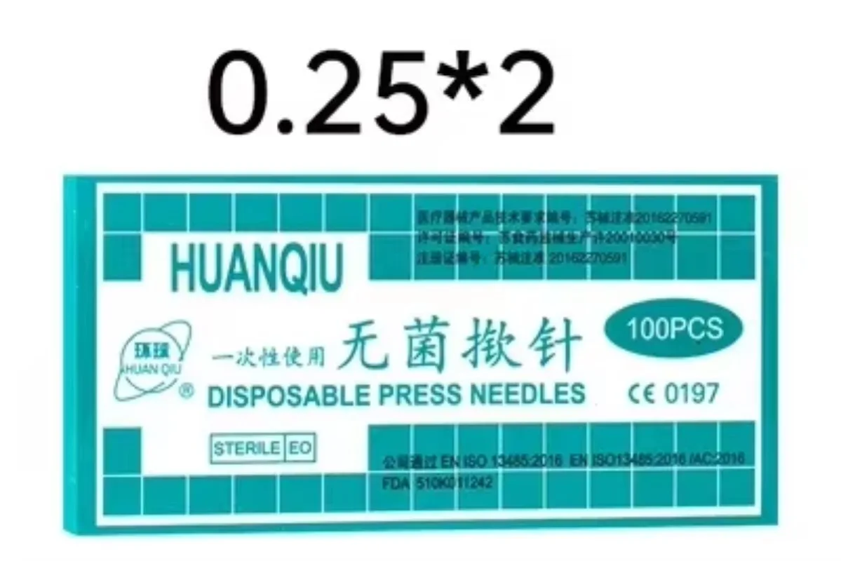 Sterile Ear Press Needle Auricular Acupuncture Needle Intradermal 0.25*1.3mm 1000pcs 10 boxes