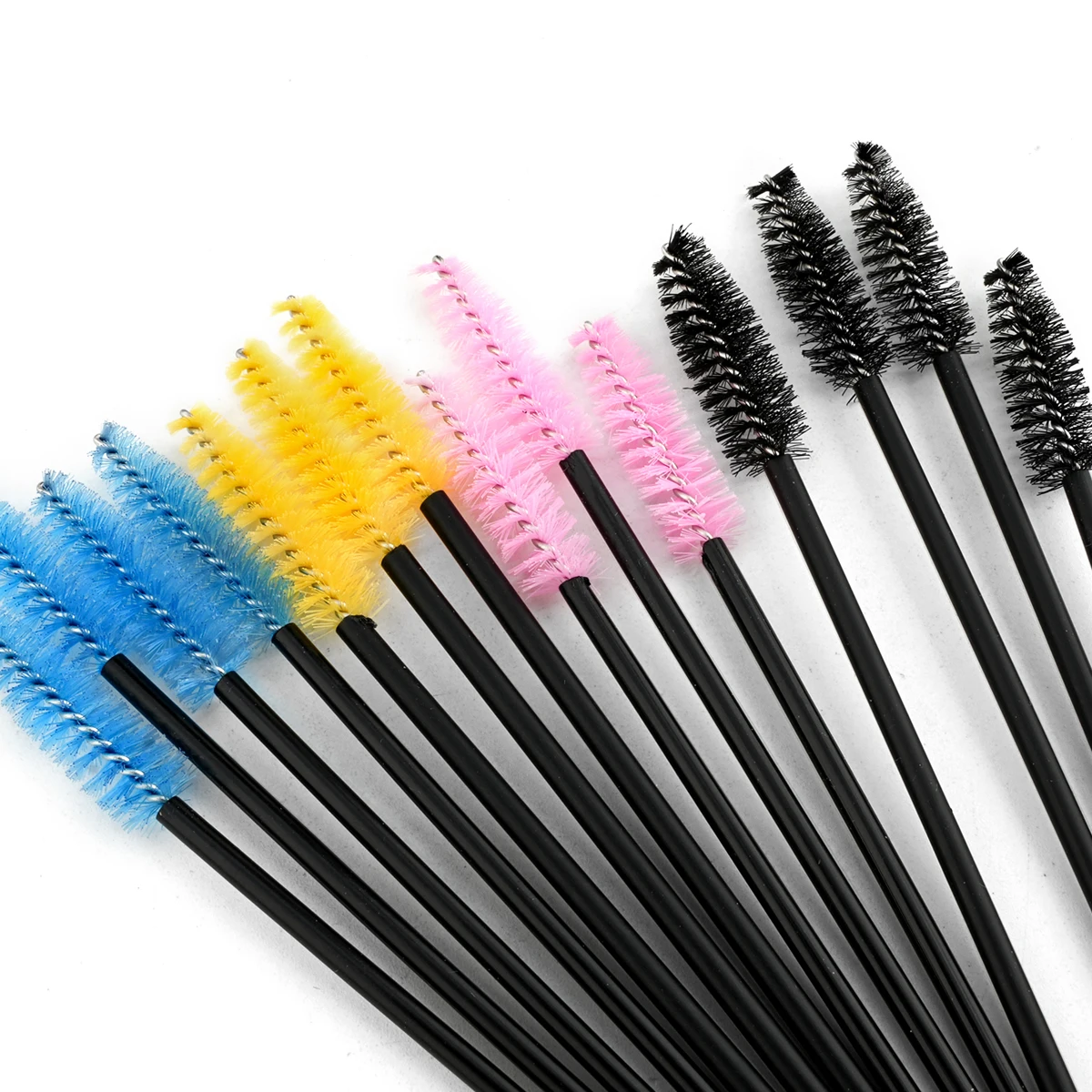 Lanjinglin 50Pcs Eyelash Brushes Micro Eyelash Extension Makeup Kit Eyelash Brush Mascara Wands Applicator Spoolers Eyebrow Comb_voghion.com