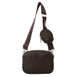 Vintage Fashion Soft PU Leather Shoulder Bag - Casual Designer Tote Crossbody Handbag (Chocolate)