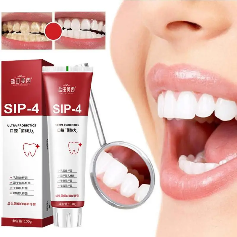 Pasta de dientes Sp-4, pasta de dientes brillante, blanqueadora, protege las encías, respiración fresca, limpieza bucal, cuidado de la salud dental, 100g