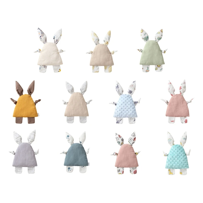 

Bunny Shape Burp Cloth Toddler Soothe Appease Bib Baby Sleep Toy Feeding Towel
