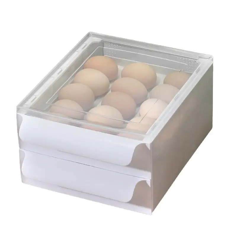 

Фотоемкость для холодильника, 30 шт., вращающийся фотоконтейнер, контейнер для хранения яиц с 2 ярусами для холодильника
