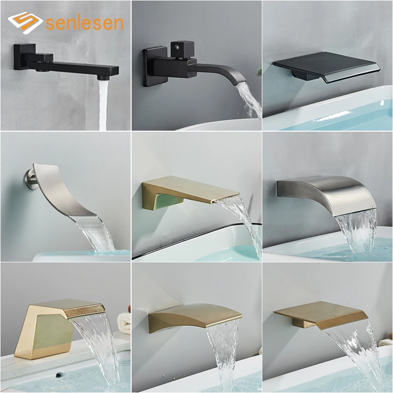 SenlesenWallMountBasinFaucetSpoutBrassShowerFaucetAccessoriesReplaceWaterfallBathtub
