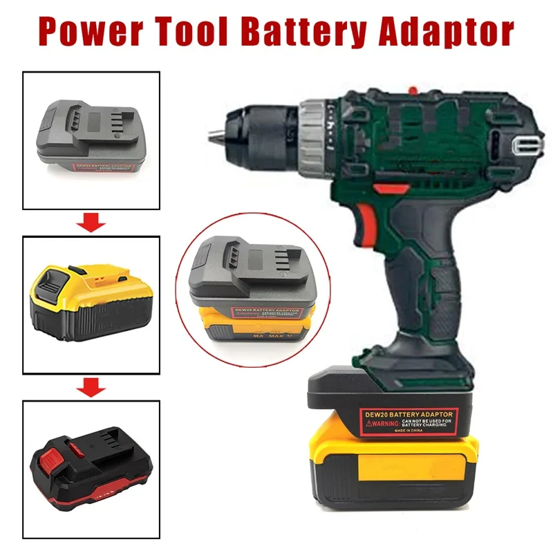 Per Adattatore Convertitore Batteria Agli Ioni Di Litio Dewalt 18/20V Converti In Per Utensili Elettrici Cordless Parkside 20V