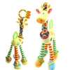 Soft Giraffe Animal Handbells Rattles Plush Infant Toddler Car Bed Hanging Toy Baby Early Education Development Handle Toys 3