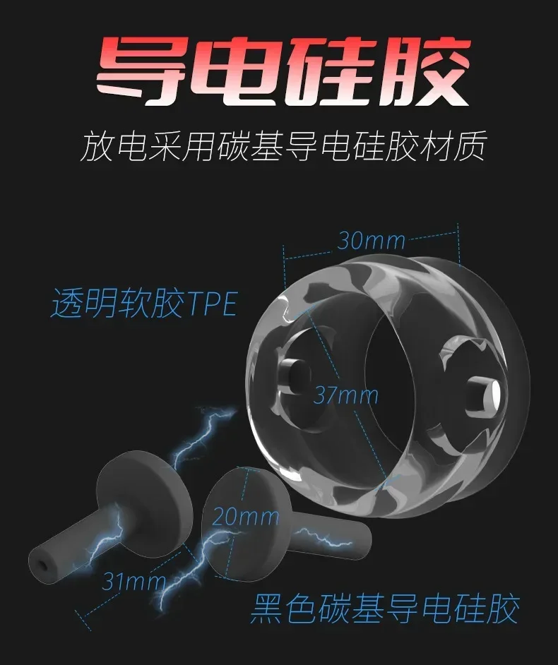 Pulse Massage Medical Themed Cock Rings Electric Shock Penis Rings Massage Body Stimulation Orgasm Sex Toys For Man