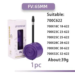 Ultralight Road Bicycle Inner Tube with French Valve - TPU Material, 65mm Length - French mouth (SV651)
