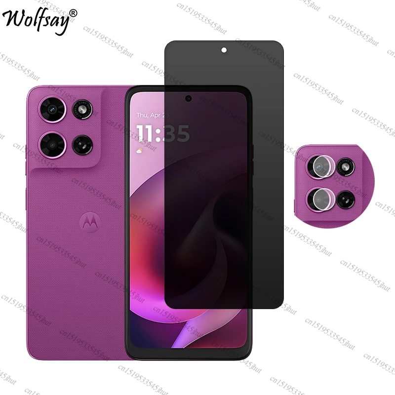Anti-Spy Tempered Privacy Screen and Camera Protector, 6.7-Inch Tempered Glass