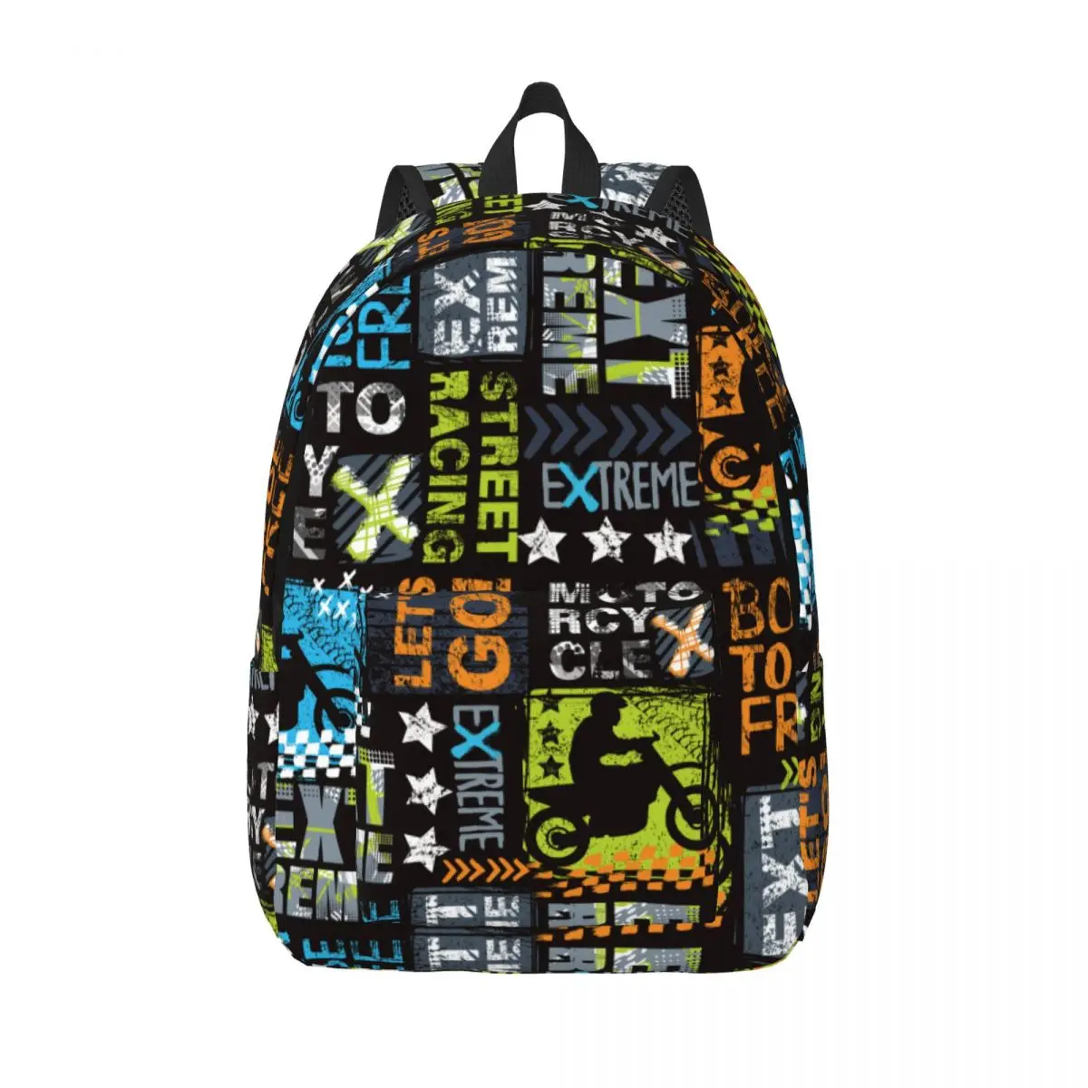 

Городской стиль современный фон с мальчиком на мотоцикле рюкзак для подростков старшей школы Рабочий рюкзак спортивная Экстремальная сумка на плечо для ноутбука