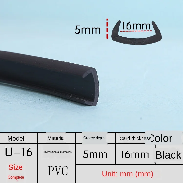 U Edge Banding Veneer - Soft PVC Edgeband in Assorted Colors and Sizes