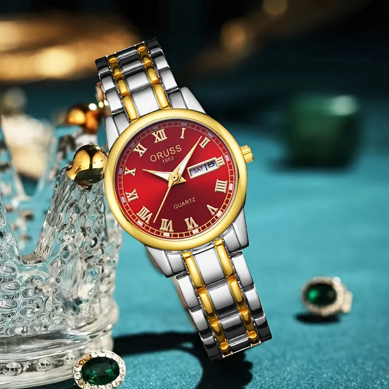 High-end women's watch Trend calendar watch Durable simple romantic personality unique women's watch - 2