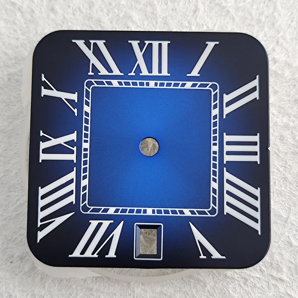 NH35 dial square 6 o'clock with date window Roman unmarked dial, suitable for folding buckle square case NH35 movement