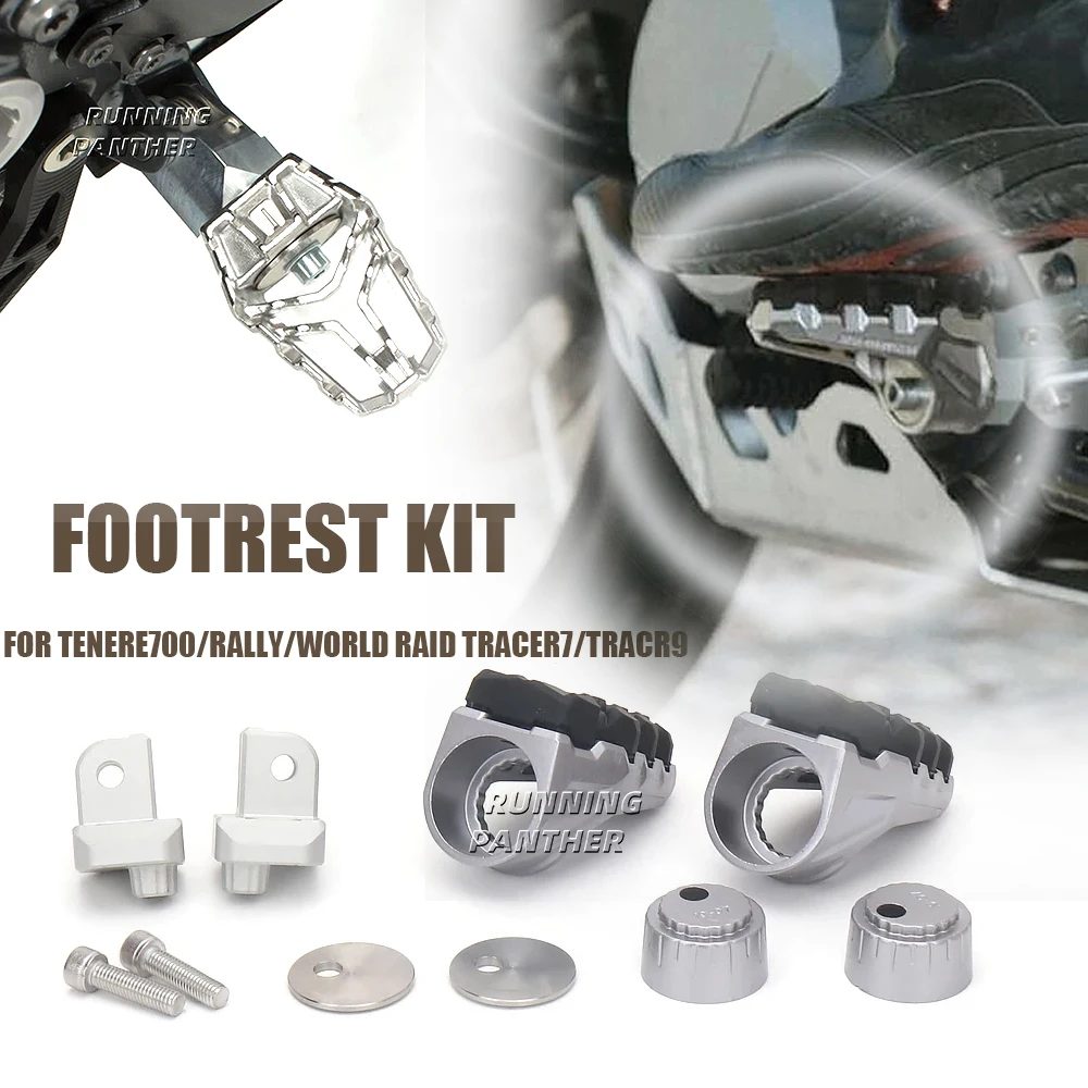 

For Yamaha Tenere 700 Rally TENERE 700 World Raid Footpeg Tracer 7 700 TRACER 9 900 GT Motorcycle Footrest Foot Pegs Pedals