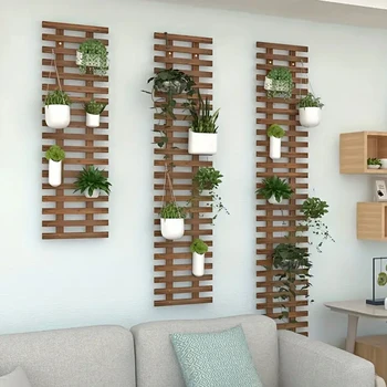 Solid Wood Wall Flower Shelf 1