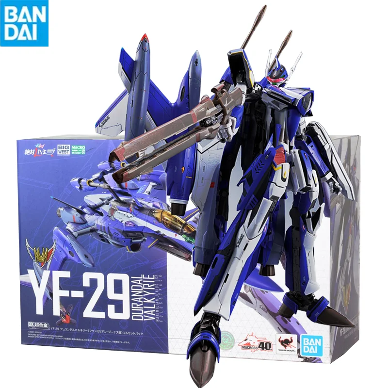 

Bandai Dx Chogokin Action Figure The Super Dimension Fortress Macross Yf-29 Durandal Valkyrie Figures Collectible Robot Models