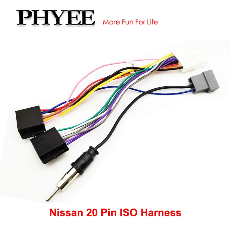 Car Radio Wiring Harness 20p Head Unit Iso Connector Antenna Plug Cable