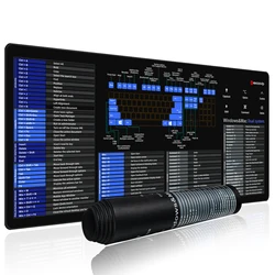 EXCO Extended Office and Gaming Desk Mat with Stitched Edge - 900x400x2mm (For Mac Windows)