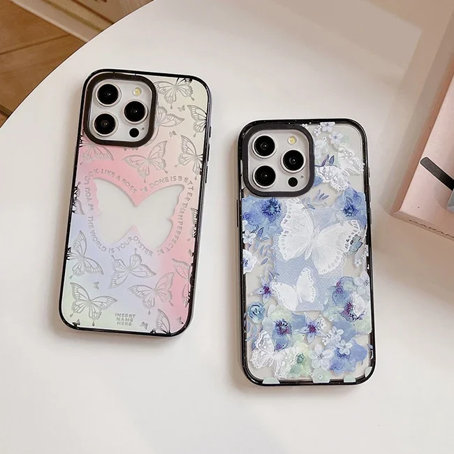 

Colorful Butterfly 2.5 Acrylic Phone Case Cover for iPhone 12 13 14 15 Pro Max Case for iPhone 15 Pro Max