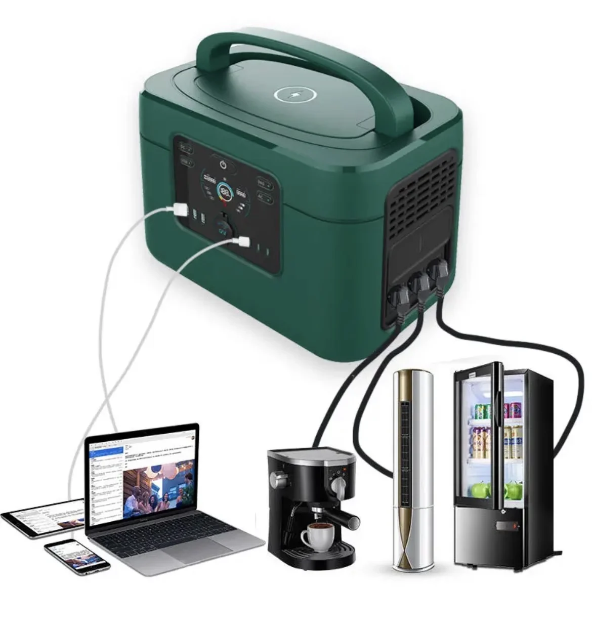 

1200W on-board emergency power supply 110V American solar panel 12V outdoor energy storage power supply