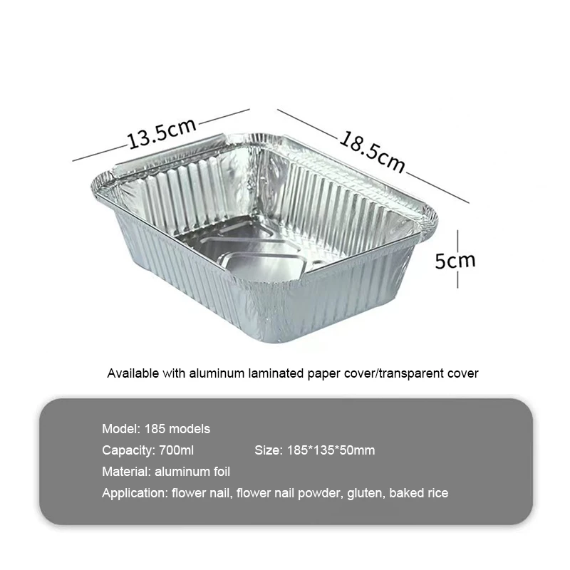 Fit Meal Prep 50 Pack 1.5 Lb Aluminum Foil Pans With Lids, Disposable Take Out Food Containers With Lids For Freshness And Spill Proof, 8.75 X 6.25 X 1.5 Disposable Cookware For Catering, Restaurants