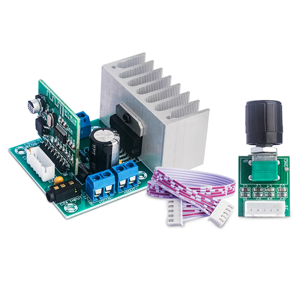 TDA7377 Bluetooth power amplifier board noise-free 2.0 two-channel module DC 12V wireless for desktop speaker |