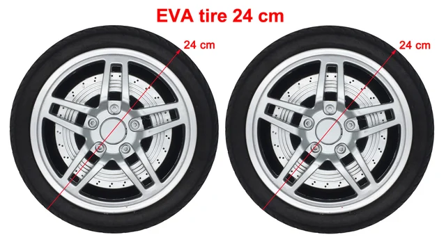 Neumático De Goma Para Coche Eléctrico Infantil - 12 Pulgadas (1,2 Cm) - Rueda Inflable Para Triciclos, Motos Y Vehículos De Batería Para Niños