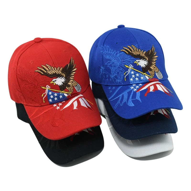 Hot Sale Unisex Baseball Cap 3D Bald Eagle USA Embroidery Cap Men And Women Outdoor Sports Hats