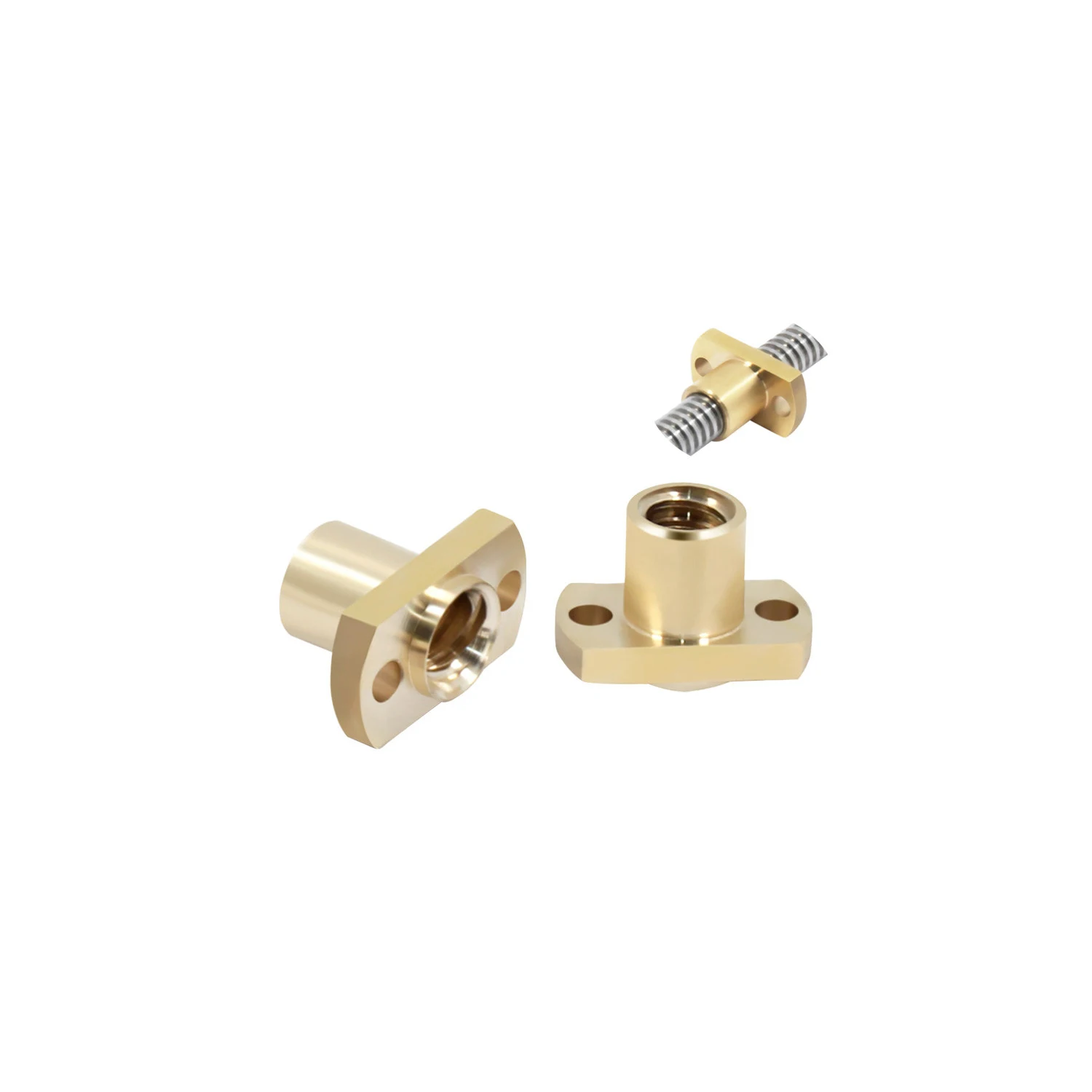 Tuerca De Tornillo De Plomo T8, 2mm, 8mm, Latón, Brida T8x8mm, Piezas