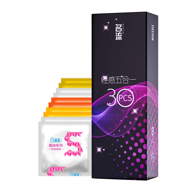 Condoms Sex Toys 30pcs Condoms MingLiu Intimate Natural Rubber Latex Penis Sleeve long-lasting For Men