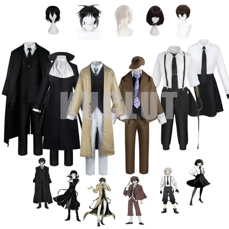 

Bungo Stray Dogs Chuya Nakahara Dazai Osamu Akiko Yosano Butterfly Cosplay Male Men Girls Woman Uniform Costume Anime Clothes