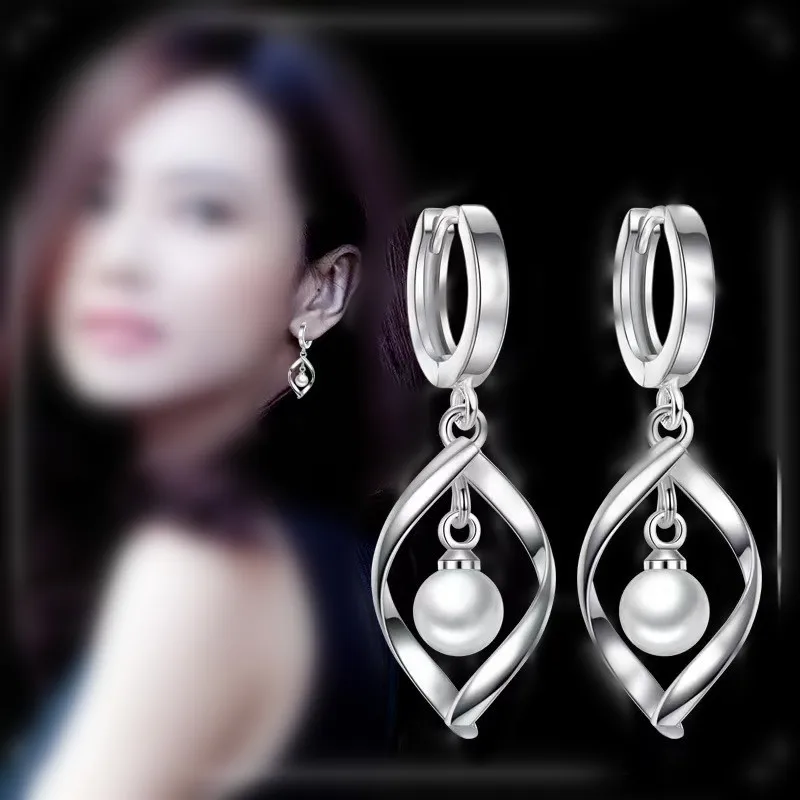 Wholesale 5 classic beautiful Pearl pendant Long earrings Ladies and