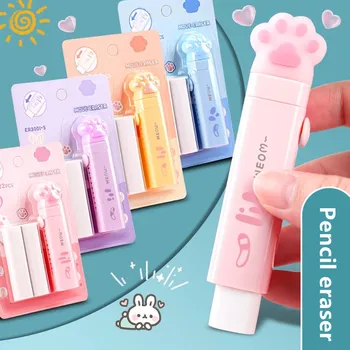 La gomma carina creativa del fumetto push-pull può sostituire il regalo di materiale scolastico per bambini con gomma da matita telescopica per studenti