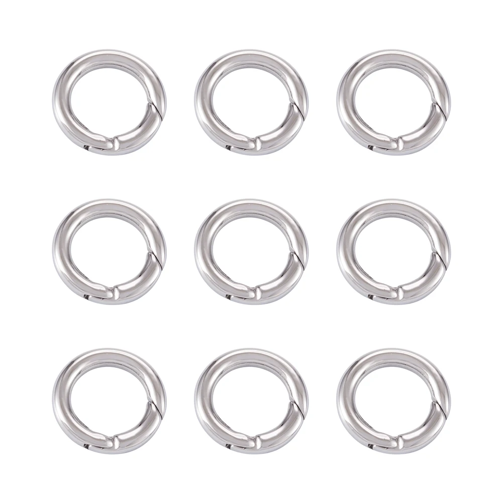 10 sztuk pierścień 304 ze stalowa sprężyna bramy pierścienie O pierścienie zatrzaski 15/16/17/20mm dla DIY elementy do wyrobu biżuterii akcesoria
