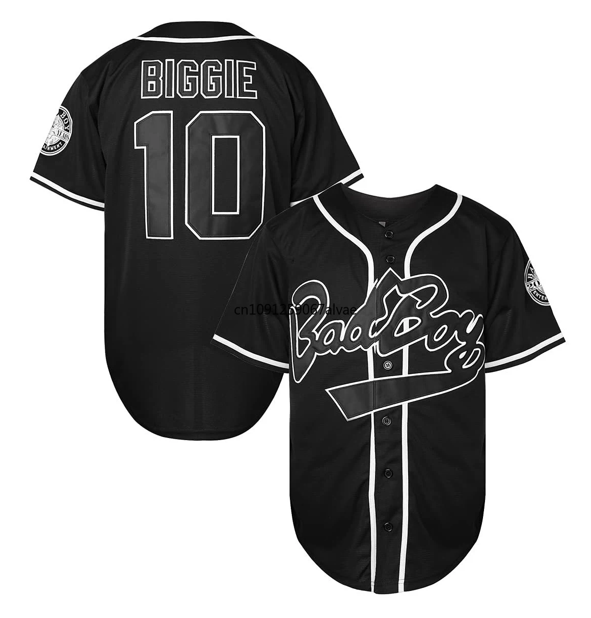 Biggie Smalls Baseball Jersey 10 Badboy Baseball Jersey BG Movie Mens Shirt Cosplay Clothing All Stitched Us Size S-XXXL