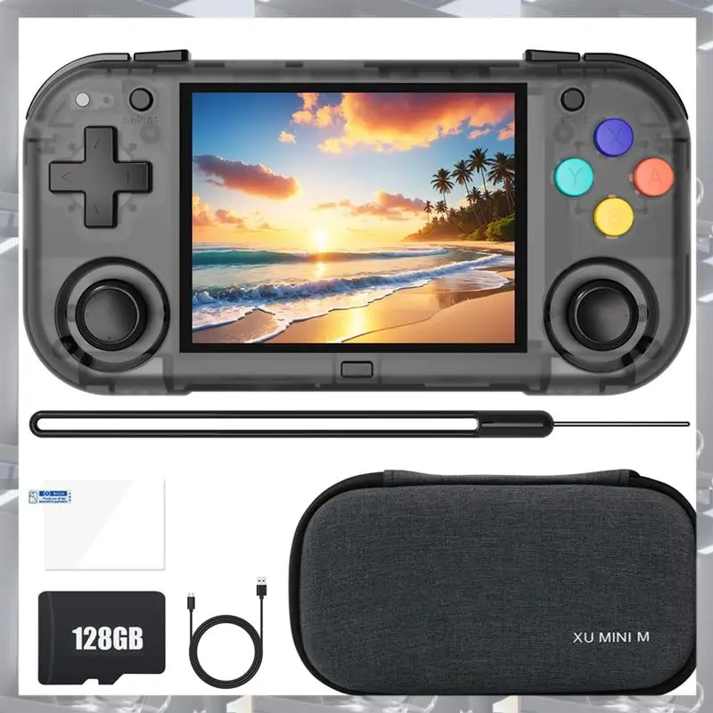 Hot Selling-XU Mini M Game Console 128GB 11700 Games 2.8 Inch IPS Linux Handheld Game Players Retro Video For Kids,XU Mini