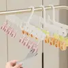 New Multi-clip Sock Drying Hanger Space Saving Drying Underwear Drying Rack with 8 Clips Hanger Clips Towel Sock Baby Clothes 2