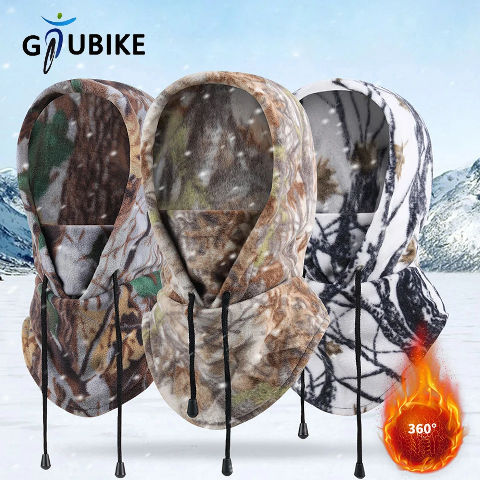 Winter Warm Balaclava Cycling Cap Outdoor Sports Windproof Cap Ski Bib Polar Cold-proof Motorcycle Bicycle Hat Men Women