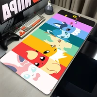 Kawaii Japan Anime Mouse Pad PC Colorful E-eevee Gamer Cabinet Mousepad XXL P-pokemon Keyboard Rug Laptop Gaming Rubber Desk Mat 2