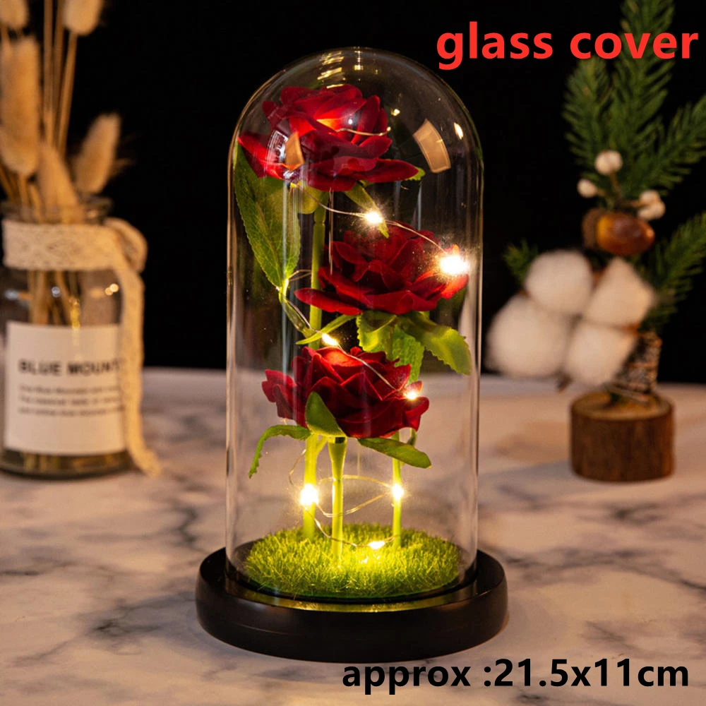 LED Galaxy Rose Artificial Flowers - Wedding, Valentine's, and Mother's Day Decoration Gift (Battery Not Included)